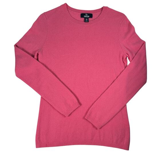 Lands' End Cashmere Sweater Size XS Pink Long Sleeve Cozy Warm Barbiecore - Picture 1 of 14